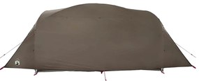 Tenda familiar túnel para 6 pessoas impermeável castanho