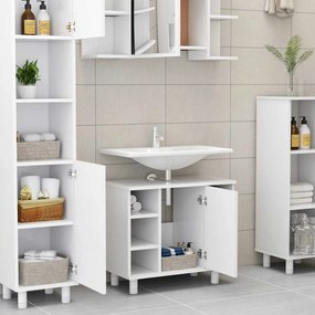 Armário de casa de banho 60x32x53,5 cm derivados madeira branco