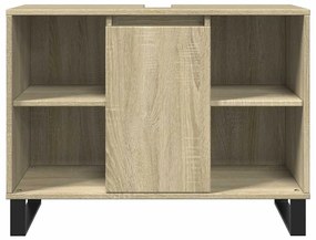 Armário p/ casa banho 80x33x60cm deriv. madeira carvalho sonoma