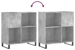 Armário p/ discos 84,5x38x89 cm derivados madeira cinza-cimento