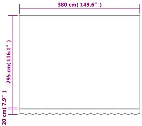 Tecido de substituição para toldo 4x3 m riscas multicor