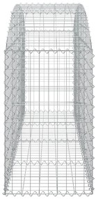 Cesto gabião arqueado 200x50x80/100 cm ferro galvanizado