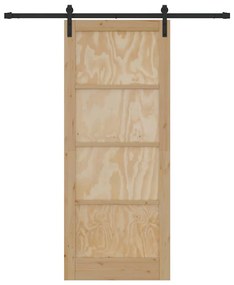 Porta Deslizante vidaXL com Conjunto de Ferragens 86x211 cm Madeira Ma