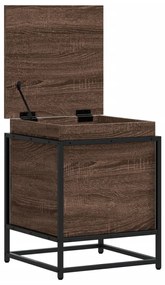 Caixa de arrumação c/ tampa derivados madeira carvalho castanho