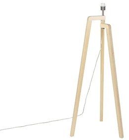 Lâmpada de assoalho tripé madeira sem sombra - Puros Country / Rústico,Moderno