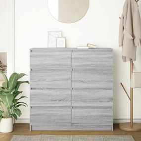 Aparador 100x35x99 cm derivados de madeira cinzento sonoma