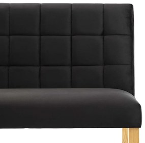 Banco 140 cm veludo preto