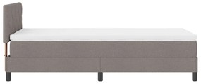 Cama Box Spring com colchão cinza 100x200 cm Tecido