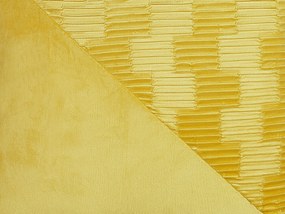 Conjunto de 2 almofadas decorativas em veludo amarelo 45 x 45 cm ORIGANUM Beliani