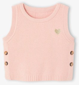 Camisola sem mangas, para bebé rosado