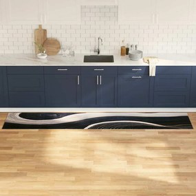 vidaXL Tapete de Cozinha Other Onda 60 x 300 cm Veludo
