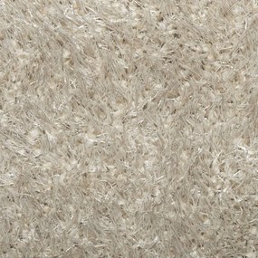 Tapete de pelo alto com aspeto brilhante ISTAN Ø 80 cm bege