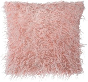 Almofada decorativa em pele sintética rosa 45 x 45 cm DAISY Beliani