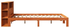 Cama com estante sem colchão 140x190 cm pinho maciço