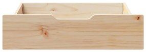 Gavetas para cama com rodas 2 pcs 75x55x17 cm pinho maciço
