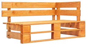 4 pcs conjunto lounge paletes pinho impregnado castanho mel
