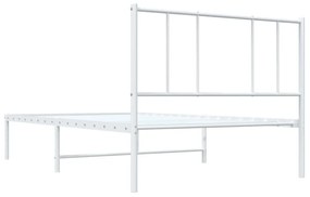 Estrutura de cama com cabeceira 90x200 cm metal branco