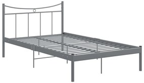 Estrutura de cama 120x200 cm metal cinzento