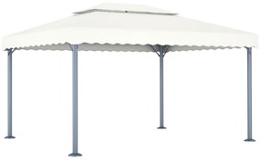 Gazebo 400x300 cm alumínio creme