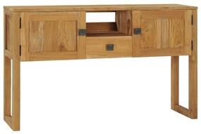 vidaXL Mesa consola 120x32x75 cm madeira de teca maciça