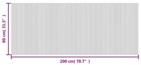 Tapete retangular 80x200 cm bambu preto