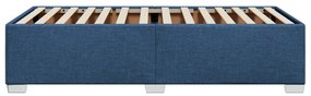 Estrutura de cama sem colchão 100x200 cm tecido azul
