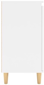 Aparador c/ pernas de madeira 60x35x70 cm contraplacado branco