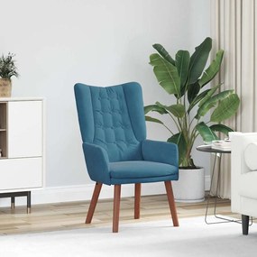 Poltrona Relaxante em Veludo Azul