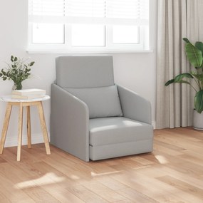 vidaXL Sofá Cama de Chão 2-em-1 Cinza Nuvem 65x80x83 cm Tecido