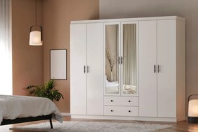 Guarda-roupa Lavinia - Branco - 210x186x50 cm