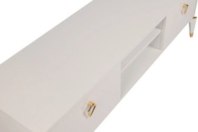 Móvel TV Posh – Branco – 143x47x40 cm