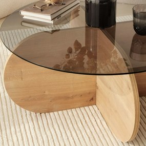 Mesa de Café Bubble – Carvalho Fumado – 75x35x75 cm