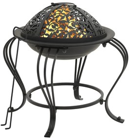 vidaXL Braseira com atiçador 49 cm aço