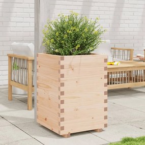vidaXL Vaso/floreira de jardim 50x50x72,5 cm madeira de pinho maciça