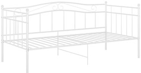 Sofá-cama 90x200 cm metal branco