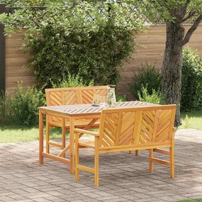 vidaXL Conjunto de Jantar de Jardim 3 Peças Madeira Sólida Acácia