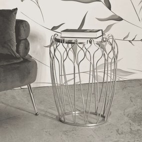 MESA DE CENTRO Ø 47,5X61,5 CM PRATEADO