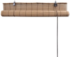 Estores de rolo 2 pcs 80 x 160 cm bambu castanho