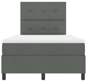 Cama Box com Colchão e Luz LED - Cinza Escuro - 120x200 cm Tecido