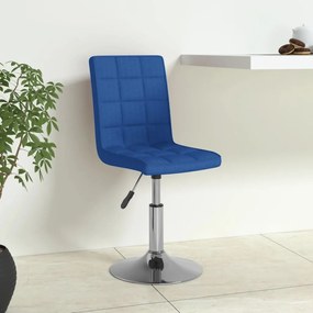 vidaXL Cadeiras de jantar giratórias 6 pcs tecido azul