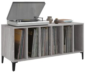 Armário p/ discos 100x38x48cm derivados madeira cinzento sonoma