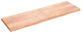 Prateleira de parede 200x60x(2-6) cm carvalho tratado castanho