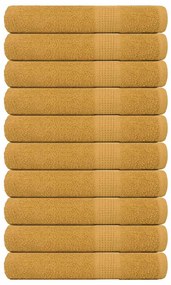 Toalhas de sauna 10 pcs 80x200 cm 360 gsm 100% algodão ouro