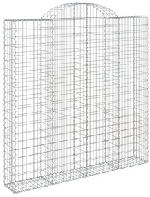 Cestos gabião arqueados 2pcs 200x30x200/220cm ferro galvanizado