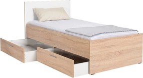 Estrutura de Cama com Gavetas "Prime" - 90x190 cm - Carvalho Sonoma e