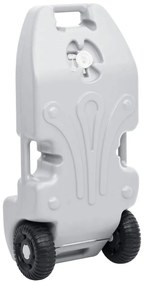 Tanque de água com rodas para campismo 25 L cinzento