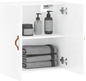 Armário de parede 60x31x60cm derivados madeira branco brilhante