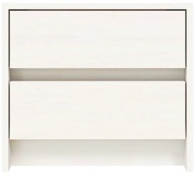 Mesas de cabeceira 2 pcs 40x31x35,5 cm pinho maciço branco