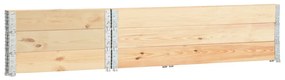 Canteiros elevados 3 pcs 50x150 cm madeira de pinho maciça