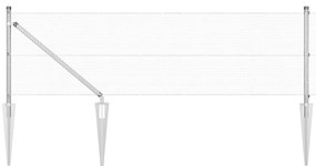 Cerca de Fio Soldado com 7 Postes com Ponteira 0.8x10 m Aço Galvanizad